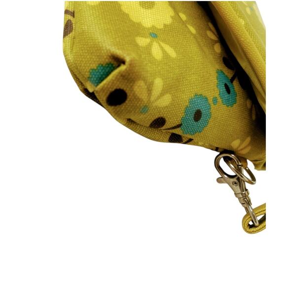 Petunia Pickle Bottom Clutch Lime Floral Handbag Purse - Picture 5 of 7